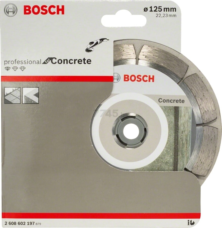 Круг алмазный 125х22 мм BOSCH Standard for Concrete (2608602197) - Фото 2